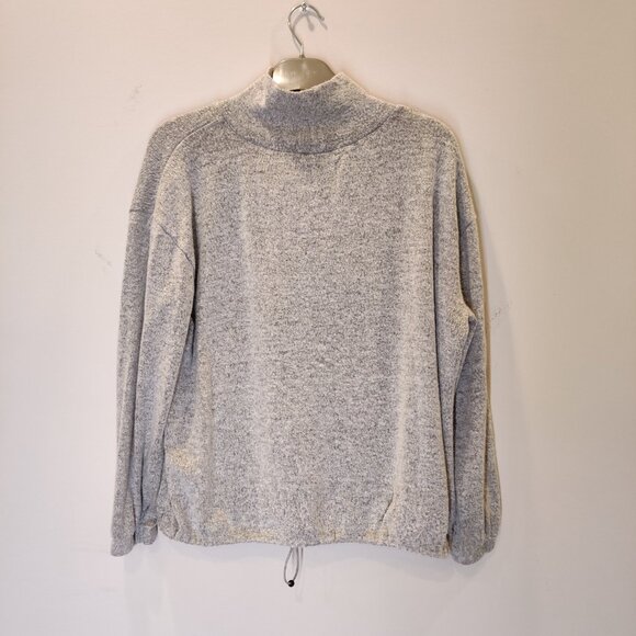 Another Story Mock Neck Soft Gray Sweater Adjustable Waist Drawstring | Small - Picture 2 of 6
